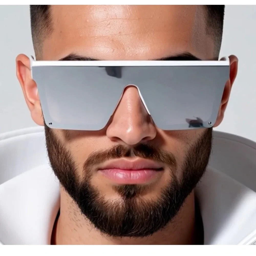MEN SUNGLASSES DESIGN‎ STYLE SHIELD FANCY MODERN LARGE LENTES GAFAS MUJER HUMBRE